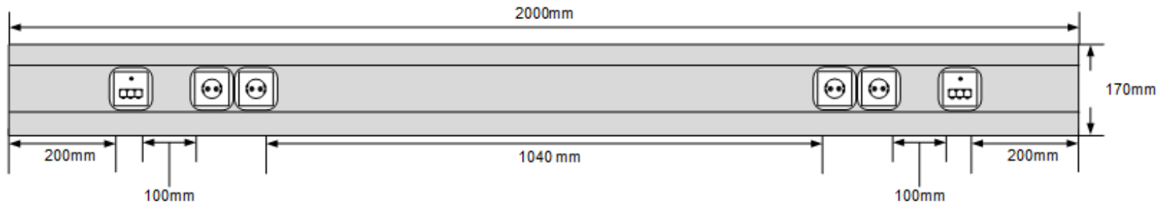 Skizze Datanetmodule_Länge 2000 mm