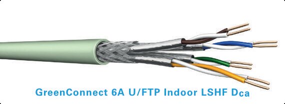 GreenConnect Cat.6A U/FTP Indoor LSHF Dca – halogenfreies Kupfer-Datenkabel