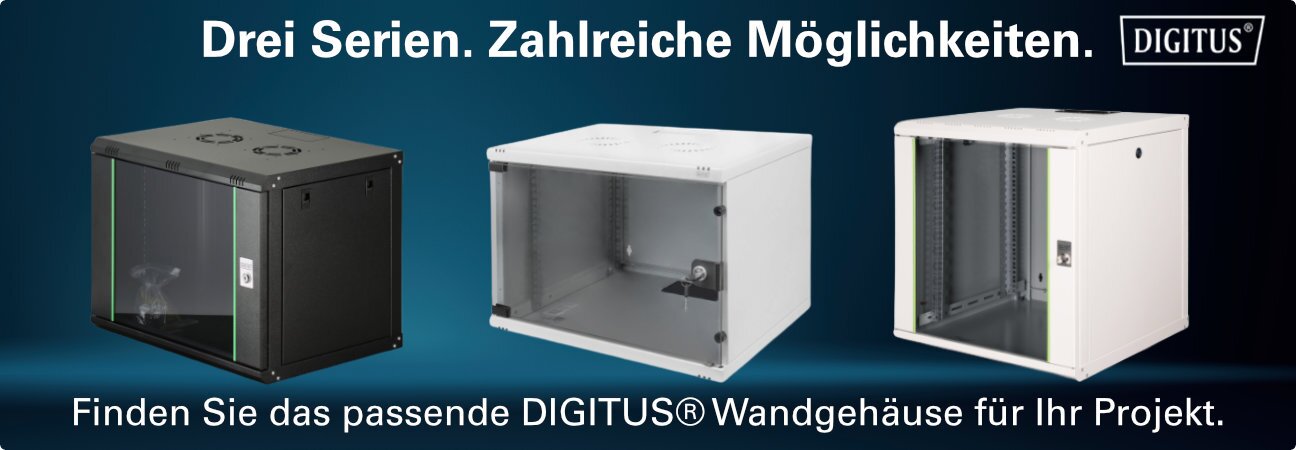 DIGITUS® Wandgehäuse-Serien SOHO, DYNAMIC BASIC und UNIQUE im Überblick