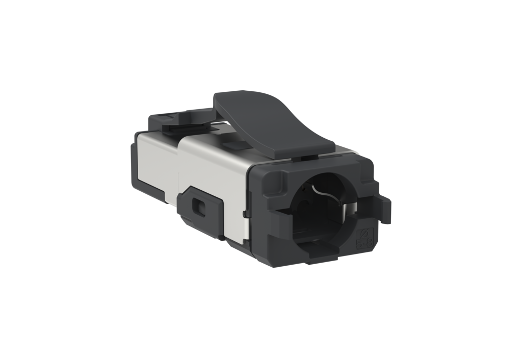 Kabeleinführung des C6A RJ45 Field Plug Ultra Short