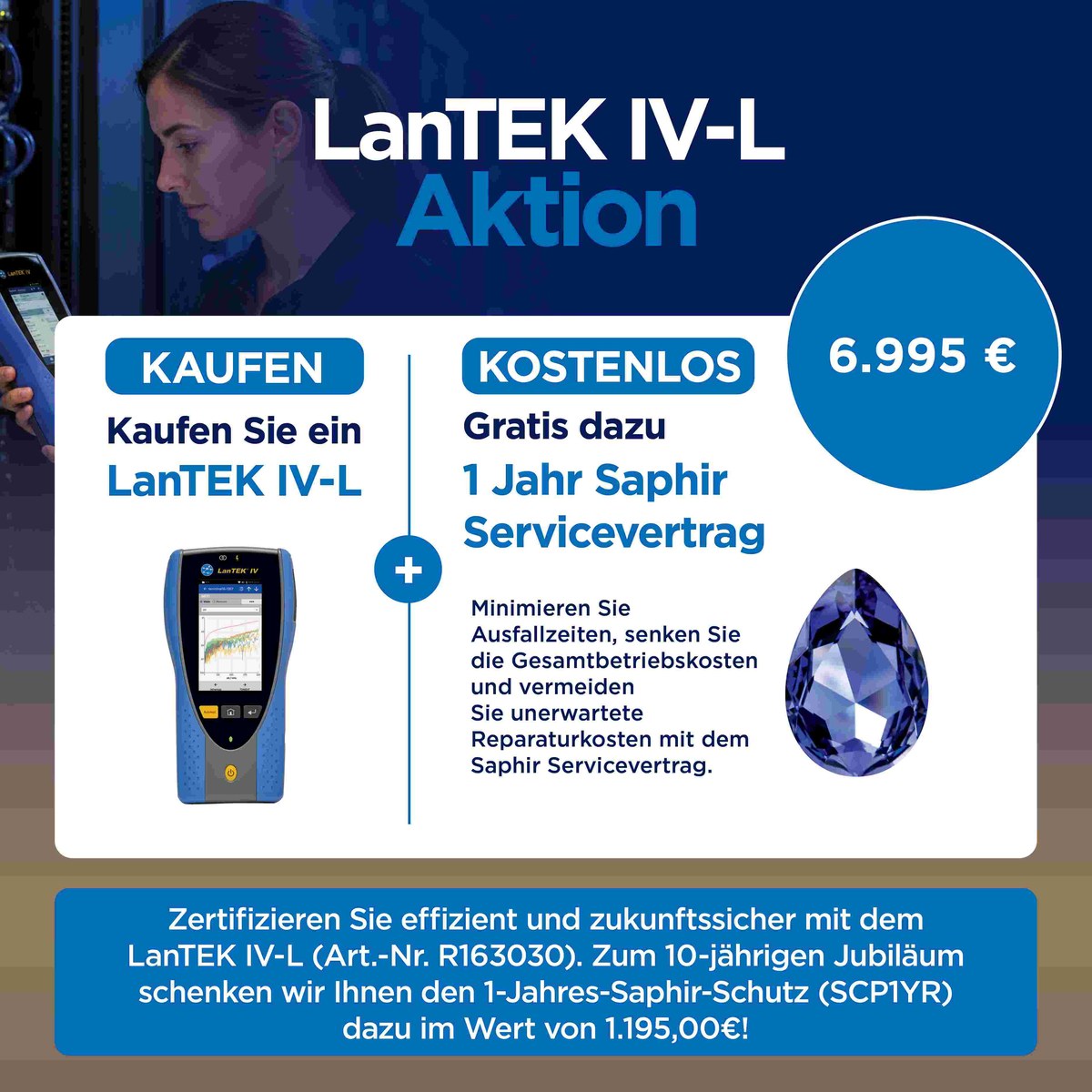 LanTEK IV-L mit kostenlosem Saphir-Servicevertrag in der TREND Networks Jahresendaktion