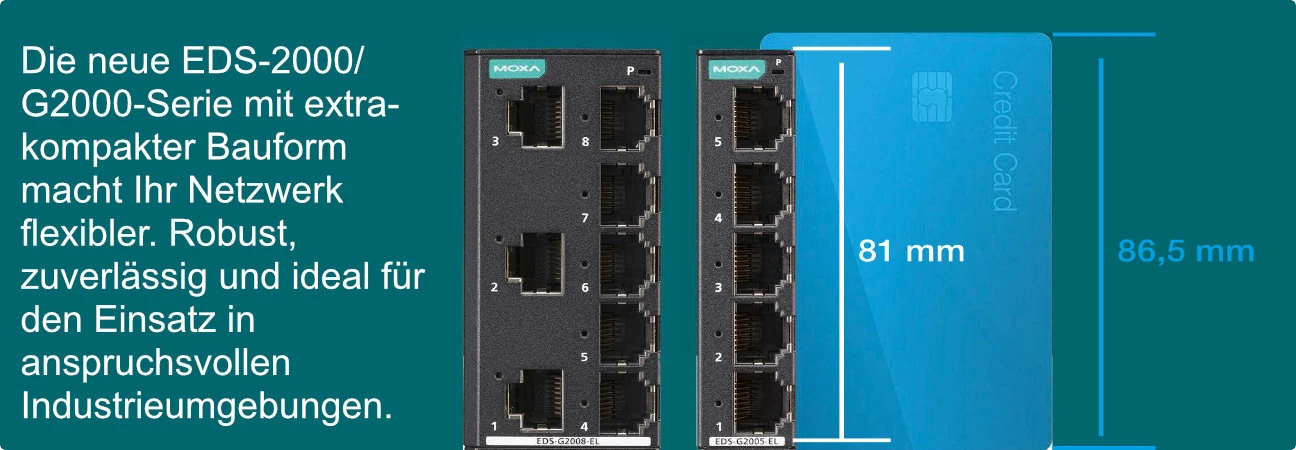 Industrial Ethernet Switches für platzkritische Anwendungen und kleine Schaltschränke